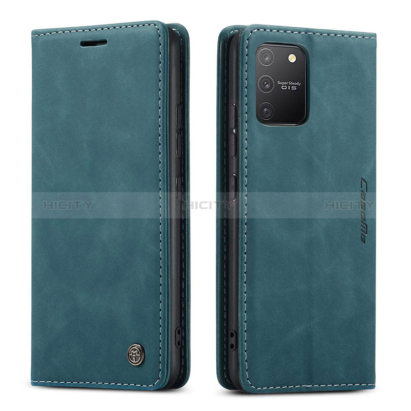 Funda de Cuero Cartera con Soporte Carcasa C01S para Samsung Galaxy A91 Azul