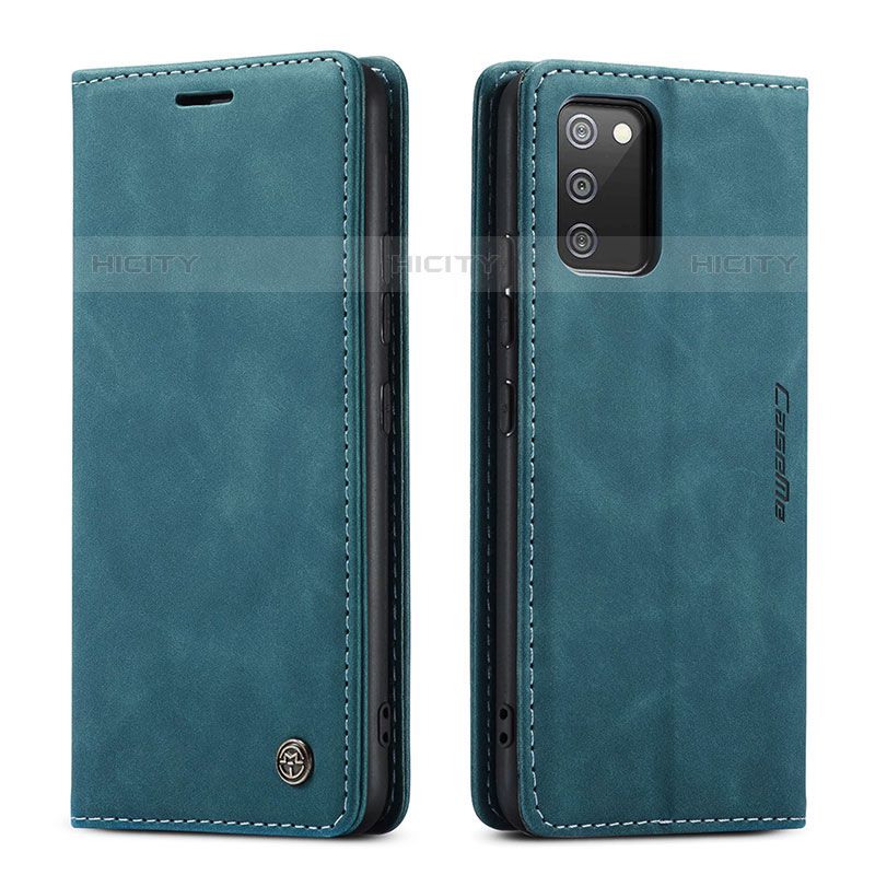 Funda de Cuero Cartera con Soporte Carcasa C01S para Samsung Galaxy M02s Azul