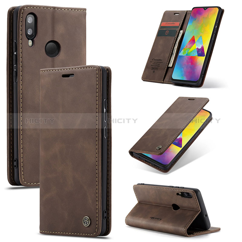 Funda de Cuero Cartera con Soporte Carcasa C01S para Samsung Galaxy M20