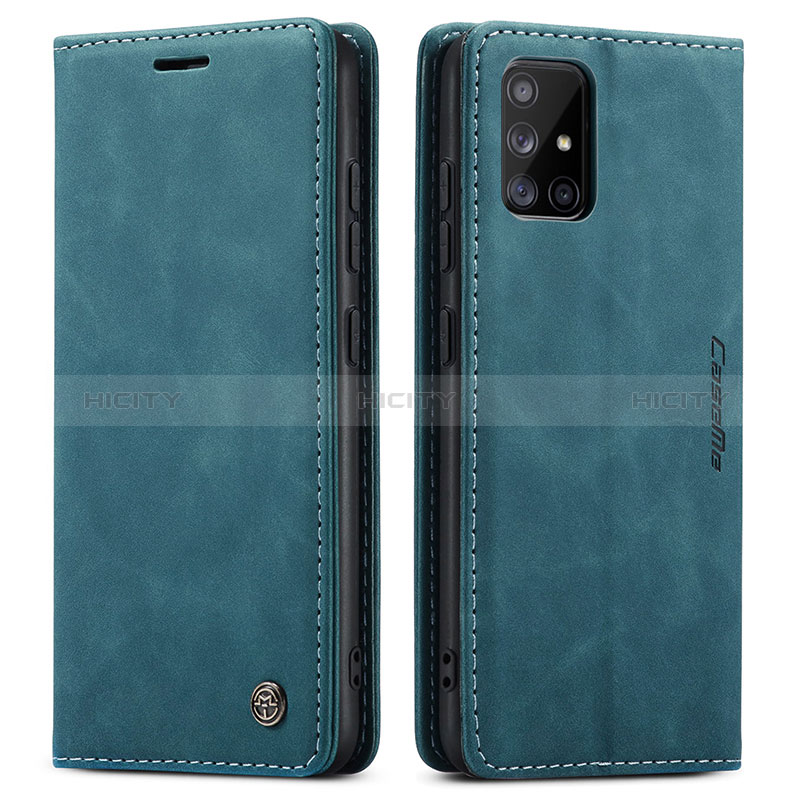 Funda de Cuero Cartera con Soporte Carcasa C01S para Samsung Galaxy M40S Azul