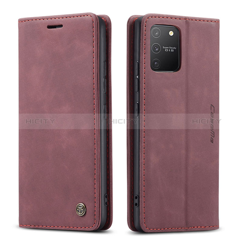 Funda de Cuero Cartera con Soporte Carcasa C01S para Samsung Galaxy M80S Rojo Rosa