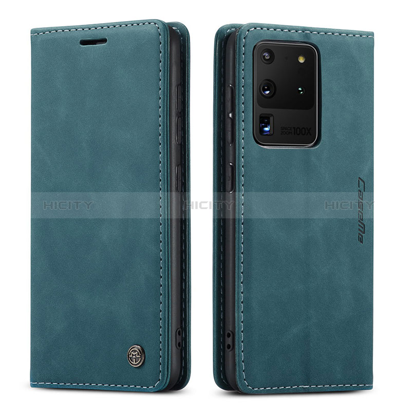 Funda de Cuero Cartera con Soporte Carcasa C01S para Samsung Galaxy S20 Ultra 5G Azul