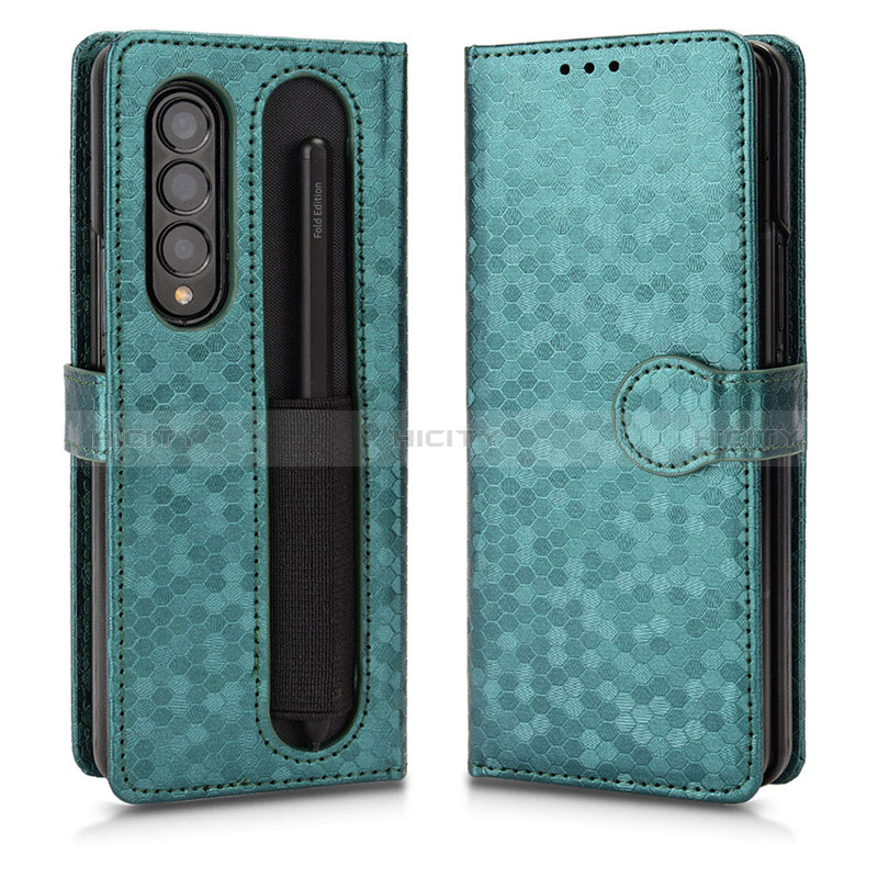 Funda de Cuero Cartera con Soporte Carcasa C01X para Samsung Galaxy Z Fold3 5G