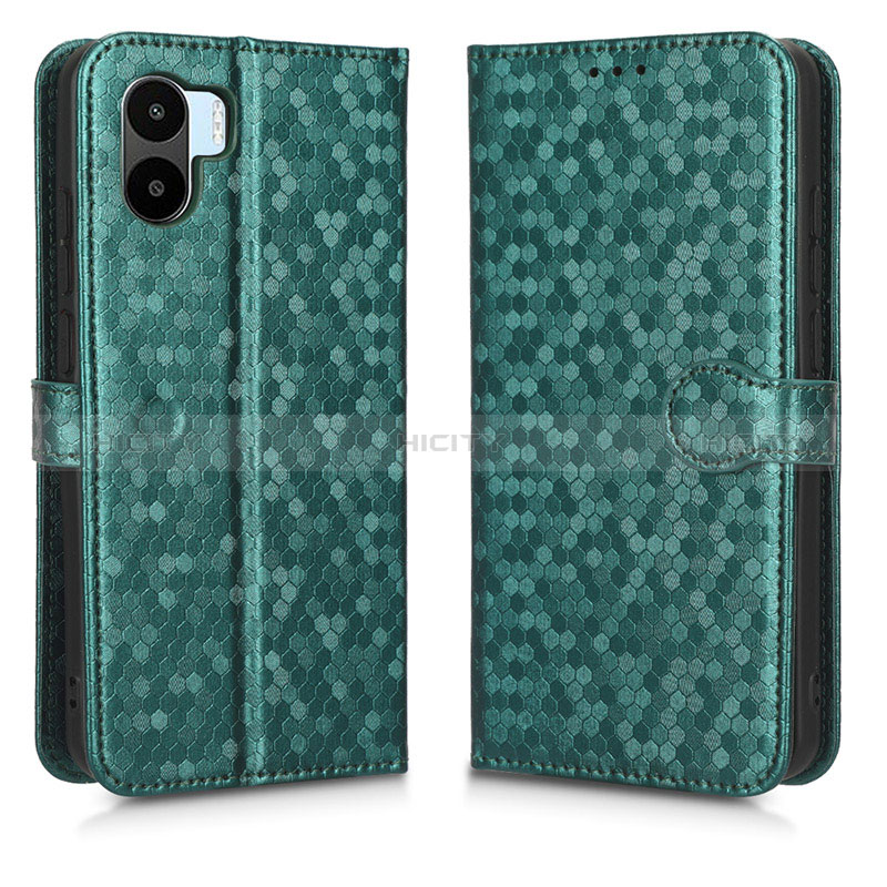 Funda de Cuero Cartera con Soporte Carcasa C01X para Xiaomi Redmi A1 Verde