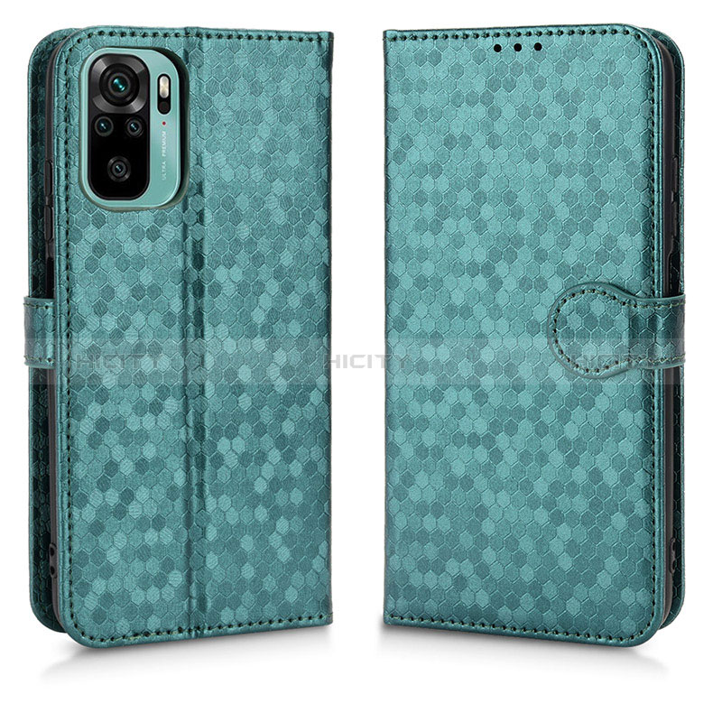 Funda de Cuero Cartera con Soporte Carcasa C01X para Xiaomi Redmi Note 10S 4G Verde