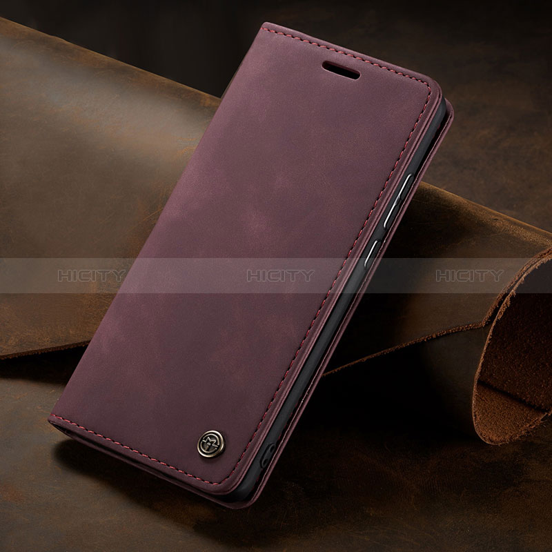 Funda de Cuero Cartera con Soporte Carcasa C02S para Samsung Galaxy M10 Rojo Rosa