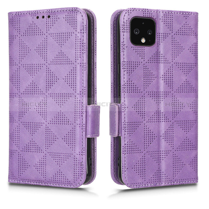 Funda de Cuero Cartera con Soporte Carcasa C02X para Google Pixel 4