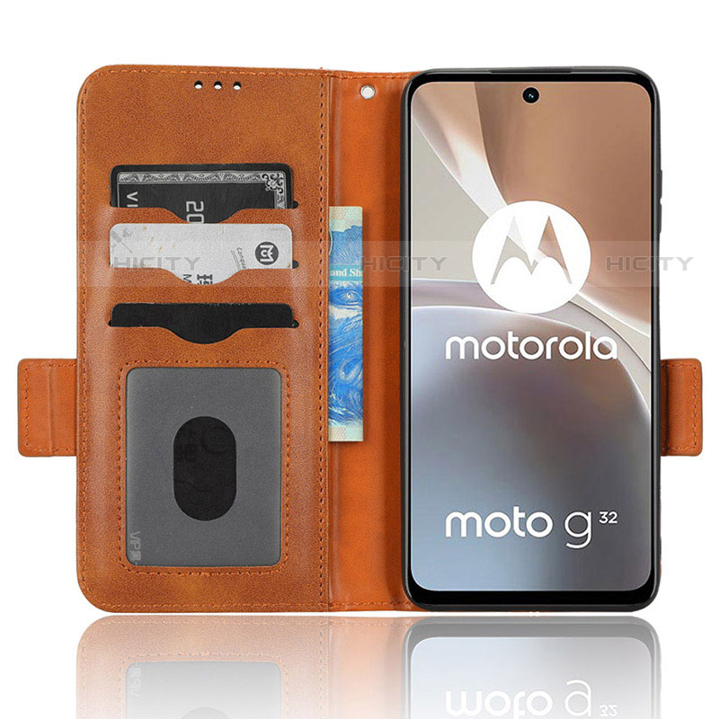 Funda de Cuero Cartera con Soporte Carcasa C02X para Motorola Moto G32