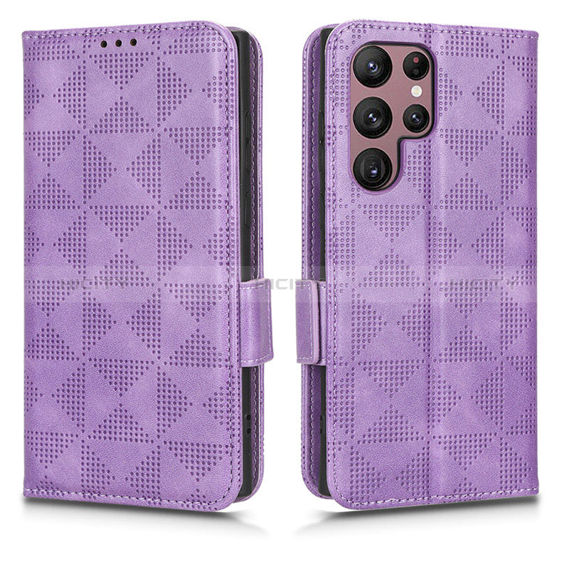 Funda de Cuero Cartera con Soporte Carcasa C02X para Samsung Galaxy S22 Ultra 5G