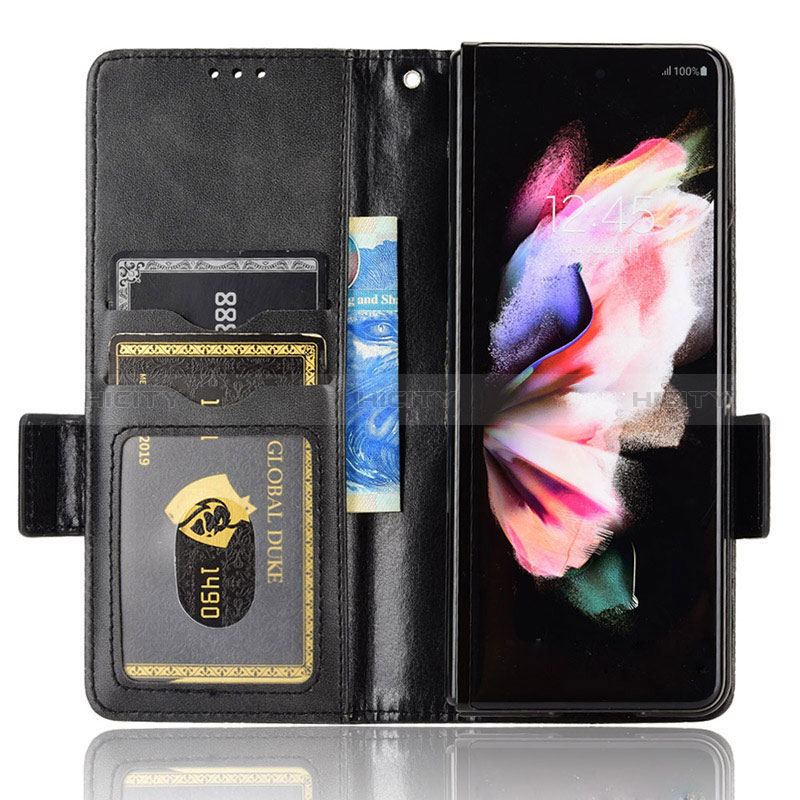 Funda de Cuero Cartera con Soporte Carcasa C02X para Samsung Galaxy Z Fold3 5G