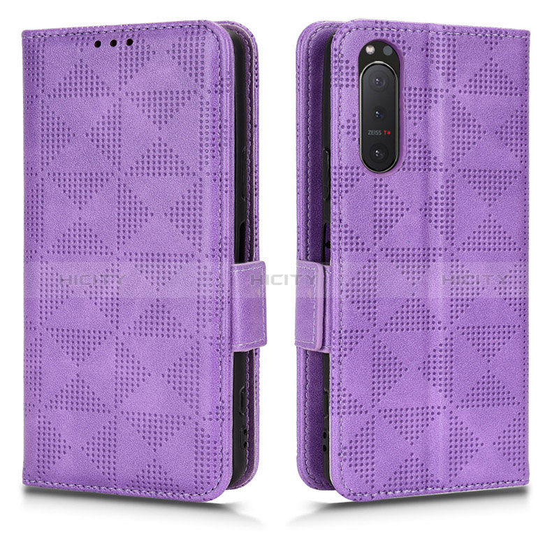 Funda de Cuero Cartera con Soporte Carcasa C02X para Sony Xperia 5 II