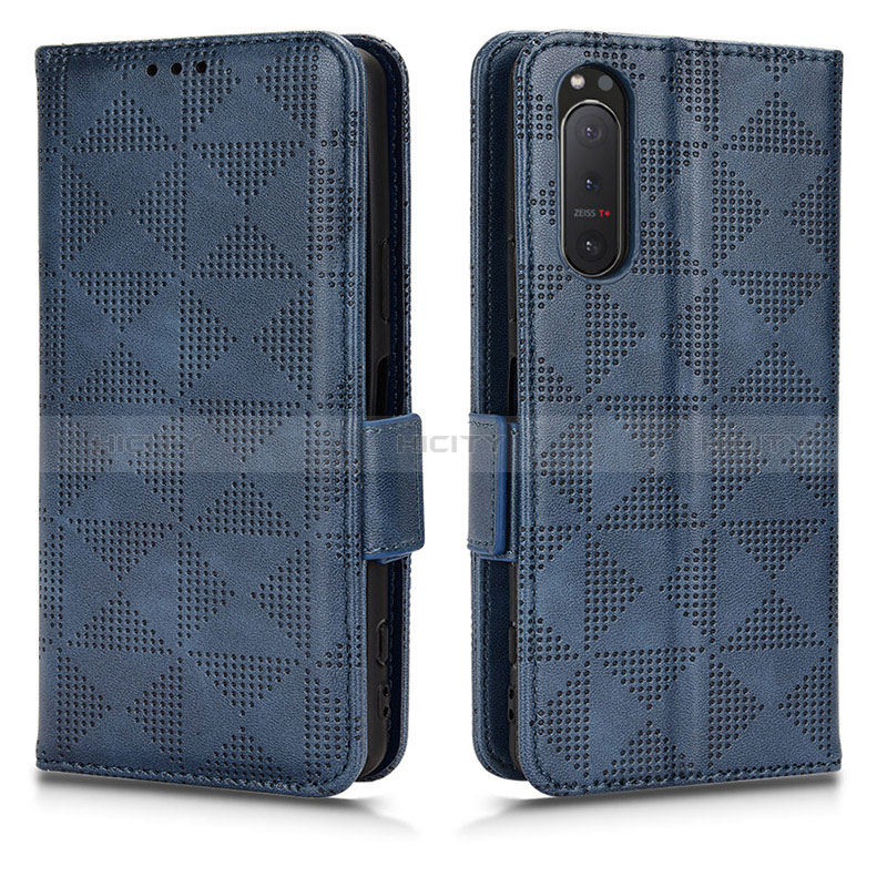 Funda de Cuero Cartera con Soporte Carcasa C02X para Sony Xperia 5 II