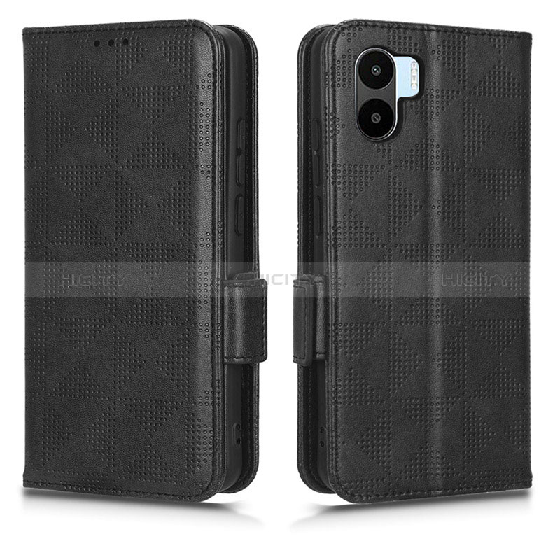 Funda de Cuero Cartera con Soporte Carcasa C02X para Xiaomi Redmi A1 Negro