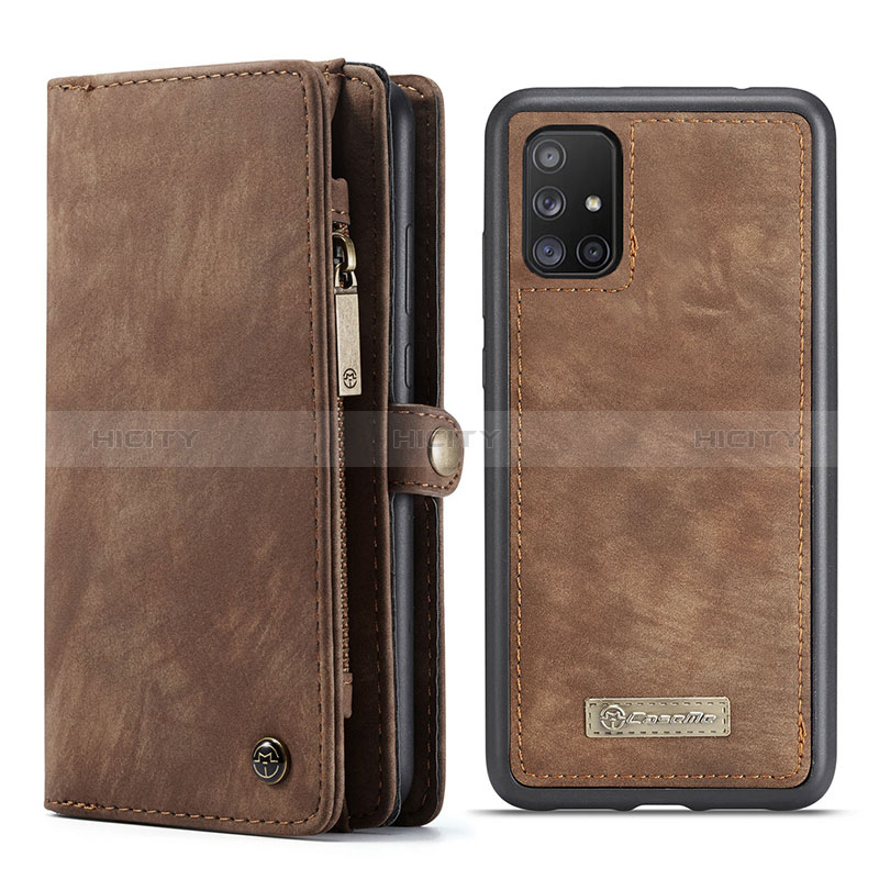 Funda de Cuero Cartera con Soporte Carcasa C03S para Samsung Galaxy A51 4G Marron