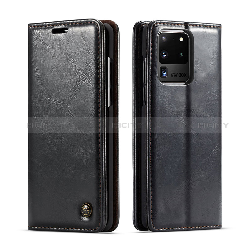 Funda de Cuero Cartera con Soporte Carcasa C03S para Samsung Galaxy S20 Ultra Negro