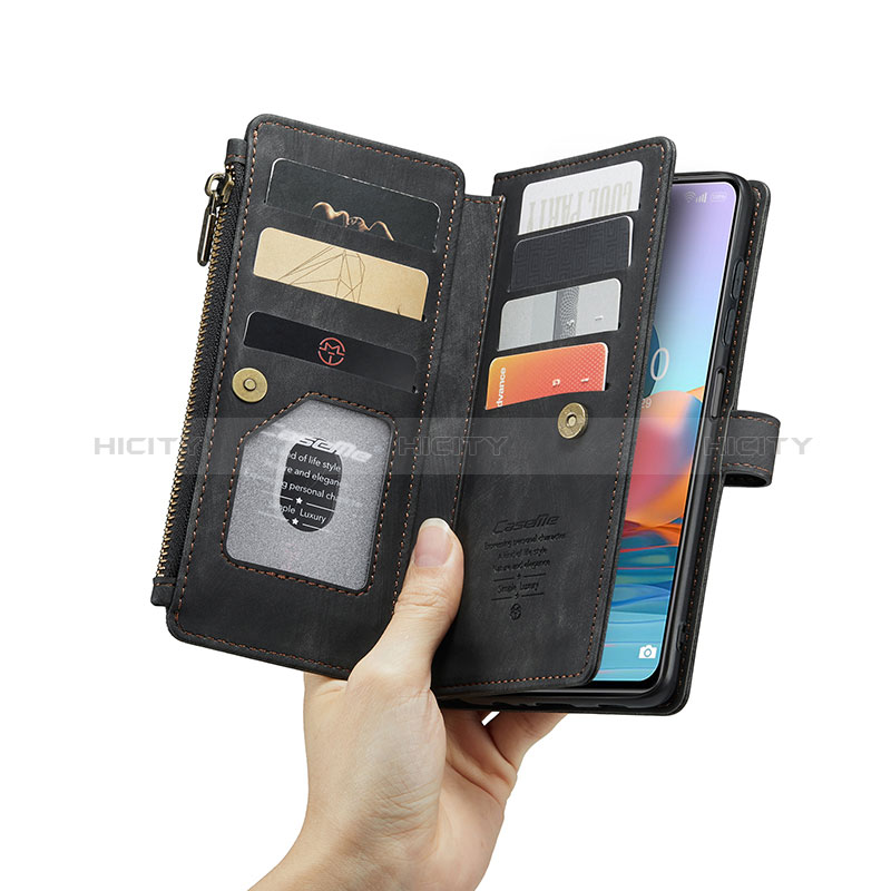 Funda de Cuero Cartera con Soporte Carcasa C03S para Xiaomi Redmi Note 10 Pro Max