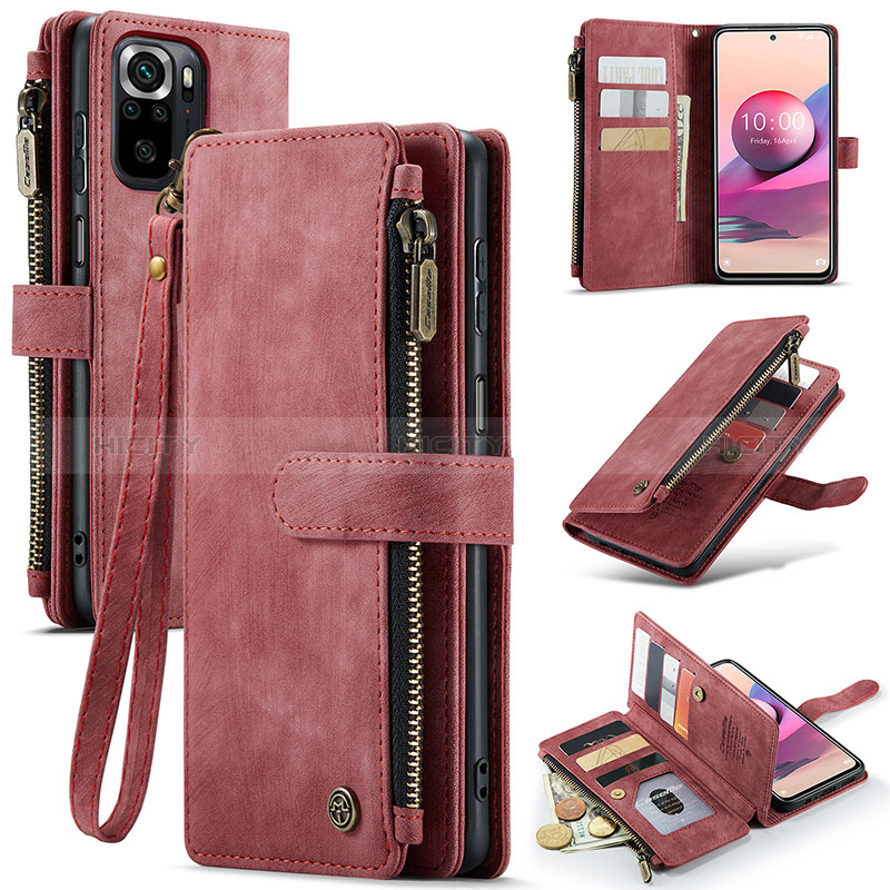 Funda de Cuero Cartera con Soporte Carcasa C03S para Xiaomi Redmi Note 10S 4G