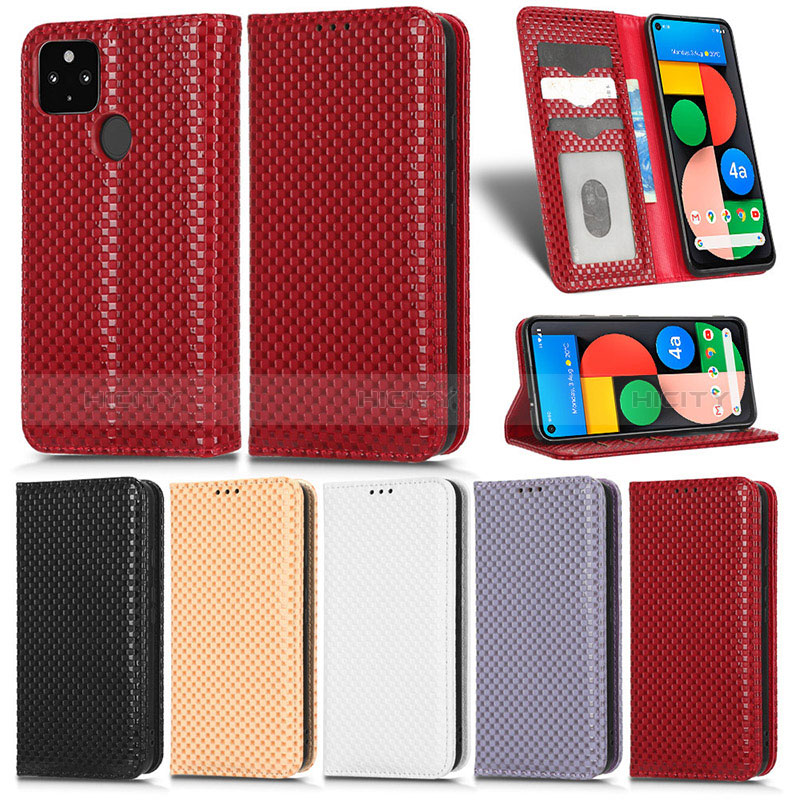 Funda de Cuero Cartera con Soporte Carcasa C03X para Google Pixel 5 XL 5G