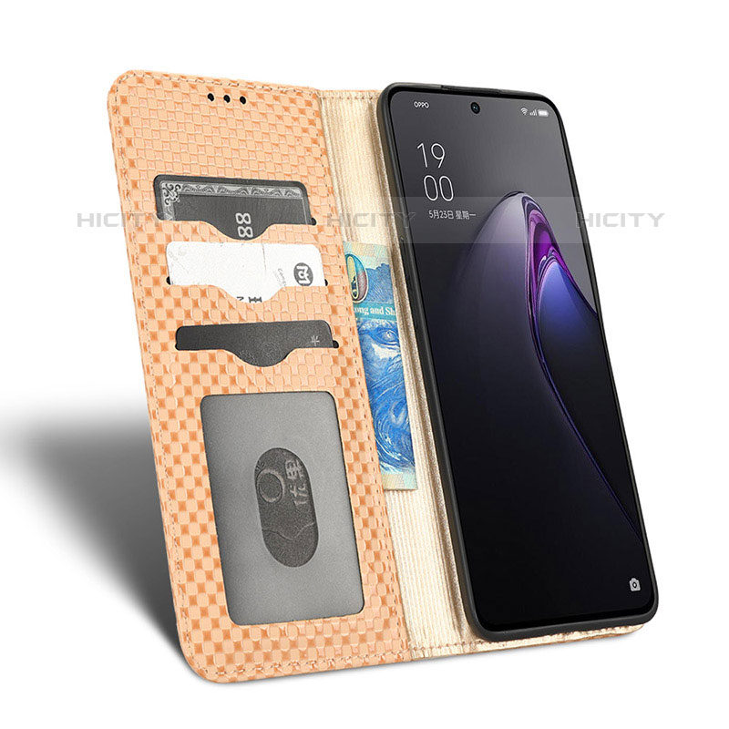 Funda de Cuero Cartera con Soporte Carcasa C03X para Oppo Reno8 5G