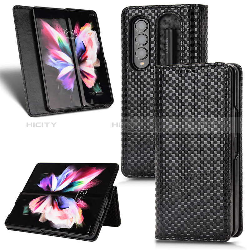 Funda de Cuero Cartera con Soporte Carcasa C03X para Samsung Galaxy Z Fold3 5G