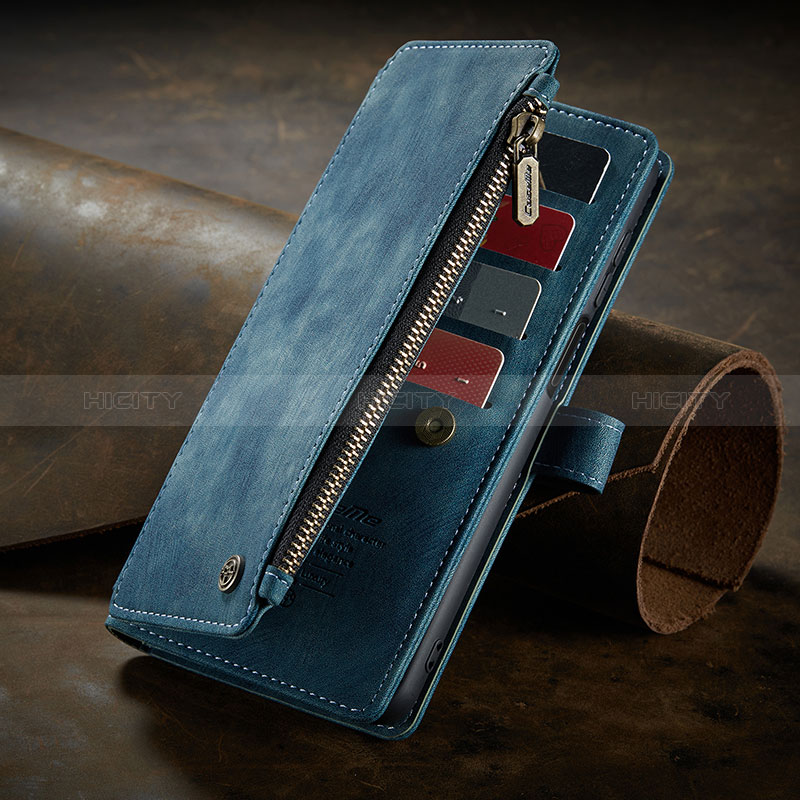 Funda de Cuero Cartera con Soporte Carcasa C04S para Xiaomi Redmi Note 10 Pro Max Azul