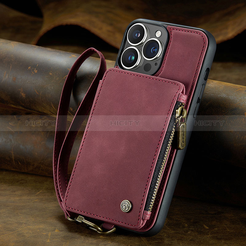 Funda de Cuero Cartera con Soporte Carcasa C05S para Apple iPhone 13 Pro