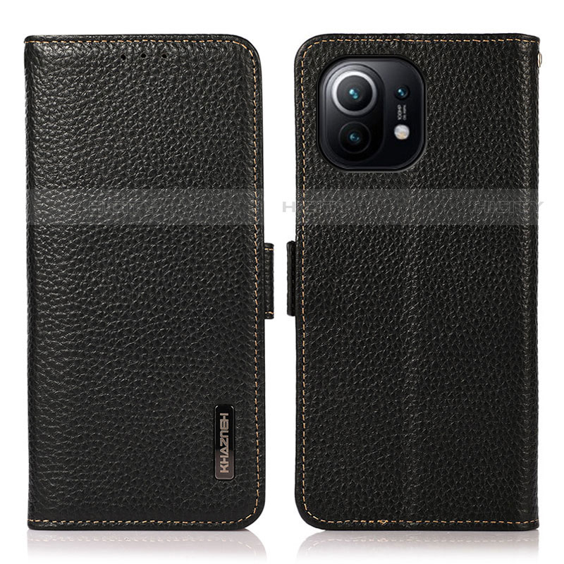 Funda de Cuero Cartera con Soporte Carcasa C08 para Xiaomi Mi 11 5G Negro