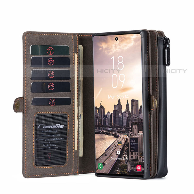 Funda de Cuero Cartera con Soporte Carcasa C08S para Samsung Galaxy S22 Ultra 5G