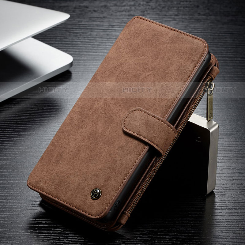Funda de Cuero Cartera con Soporte Carcasa C12S para Samsung Galaxy S21 Ultra 5G Marron