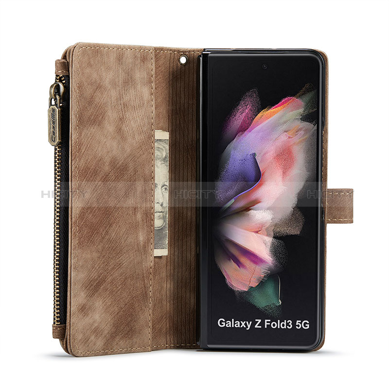 Funda de Cuero Cartera con Soporte Carcasa CS1 para Samsung Galaxy Z Fold3 5G