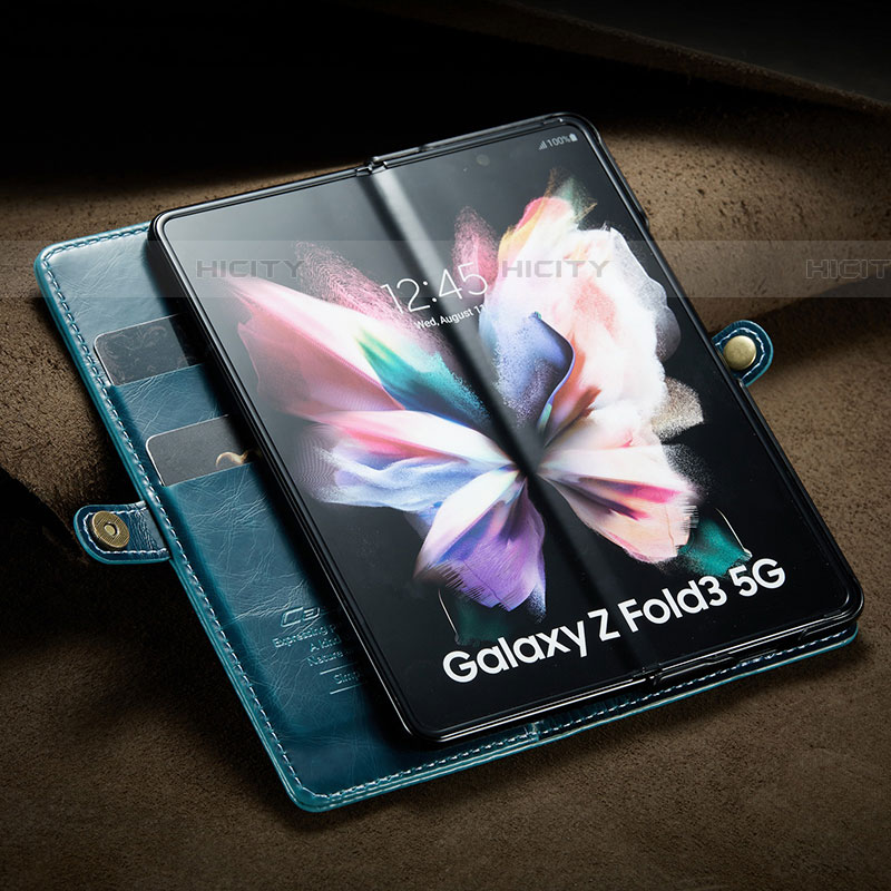 Funda de Cuero Cartera con Soporte Carcasa CS3 para Samsung Galaxy Z Fold4 5G