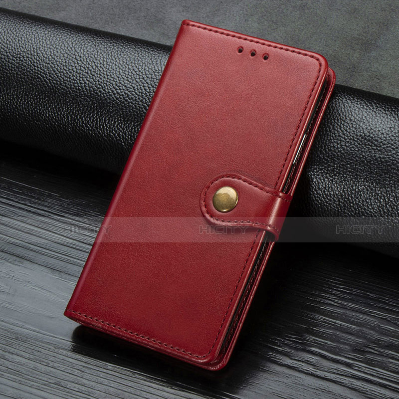 Funda de Cuero Cartera con Soporte Carcasa D01 para Xiaomi Mi Note 10 Pro Rojo