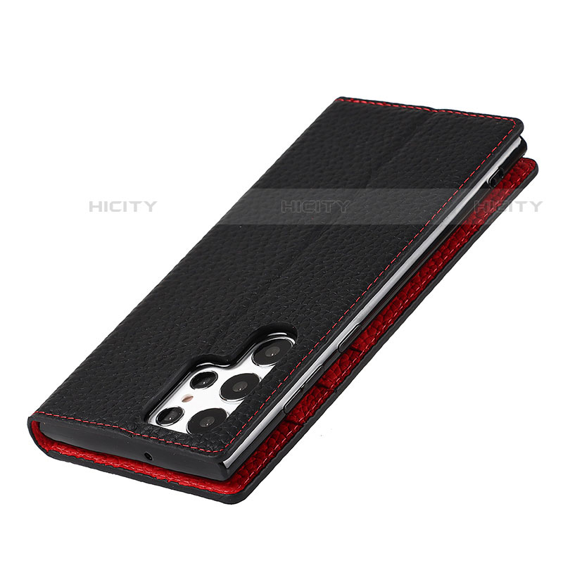 Funda de Cuero Cartera con Soporte Carcasa D01T para Samsung Galaxy S22 Ultra 5G