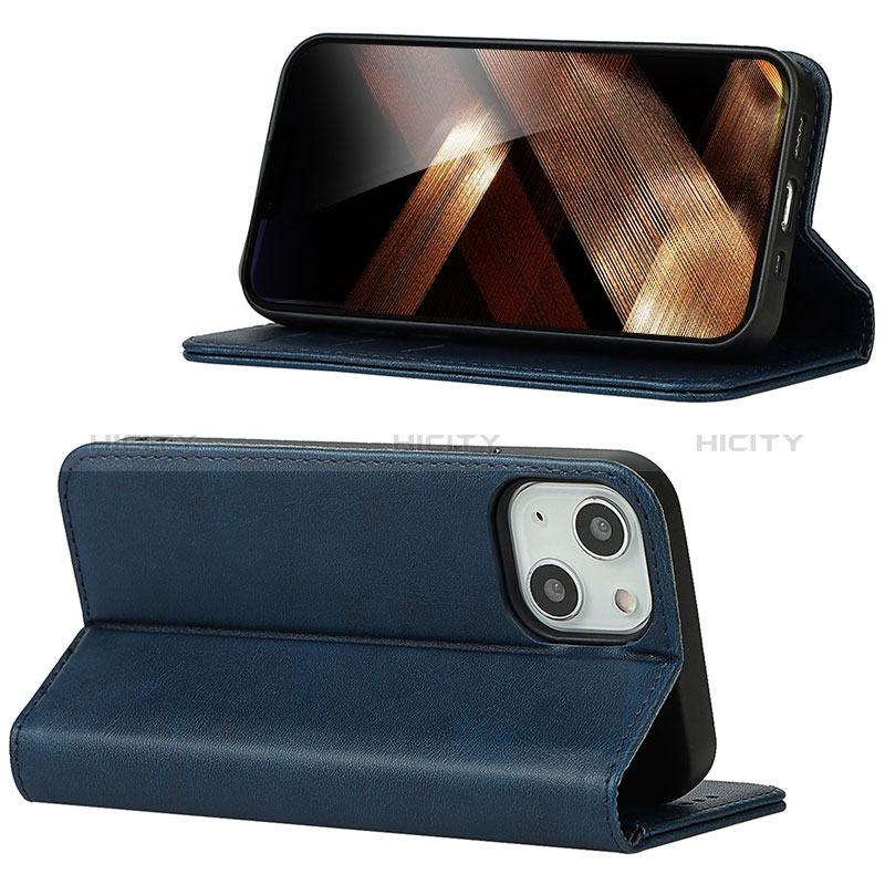 Funda de Cuero Cartera con Soporte Carcasa D04T para Apple iPhone 14 Plus