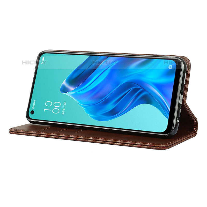 Funda de Cuero Cartera con Soporte Carcasa D04T para Oppo Reno5 A