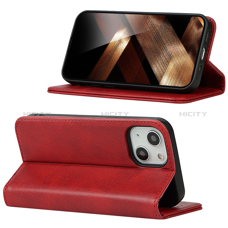 Funda de Cuero Cartera con Soporte Carcasa D05T para Apple iPhone 14