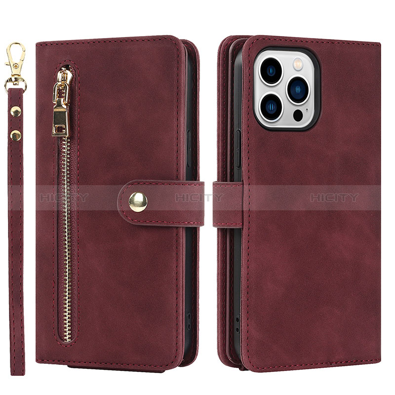 Funda de Cuero Cartera con Soporte Carcasa D06T para Apple iPhone 13 Pro