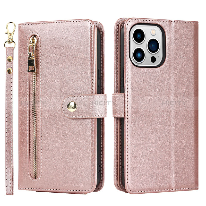 Funda de Cuero Cartera con Soporte Carcasa D06T para Apple iPhone 14 Pro Max