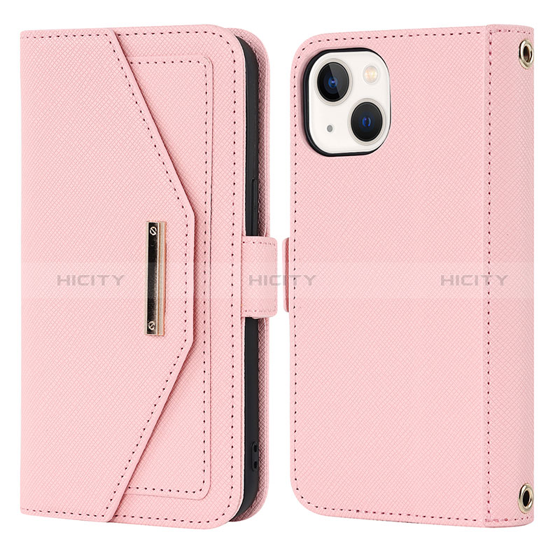 Funda de Cuero Cartera con Soporte Carcasa D07T para Apple iPhone 13