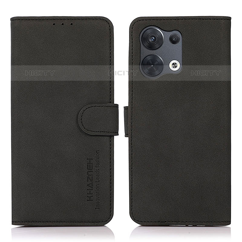 Funda de Cuero Cartera con Soporte Carcasa D08Y para Oppo Reno9 5G Negro