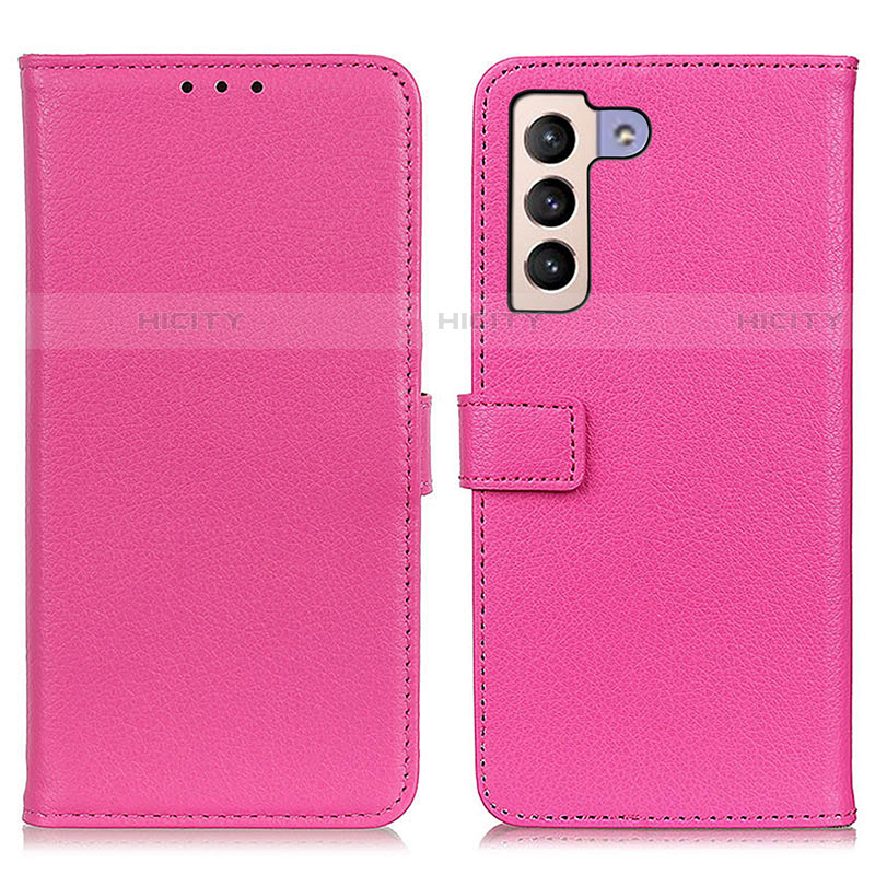 Funda de Cuero Cartera con Soporte Carcasa D09Y para Samsung Galaxy S22 5G Rosa Roja