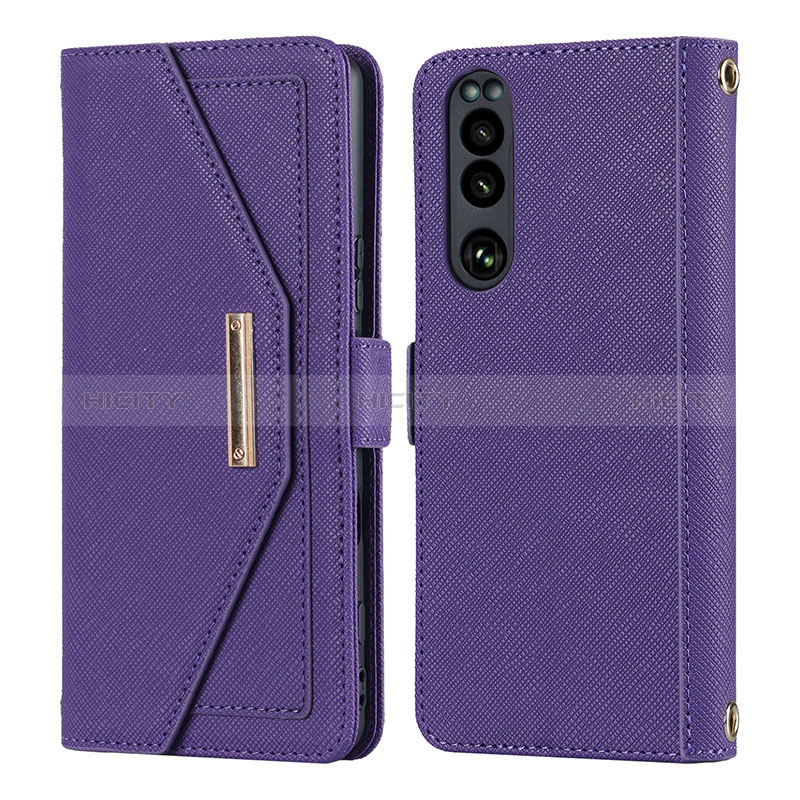 Funda de Cuero Cartera con Soporte Carcasa DT1 para Sony Xperia 5 III