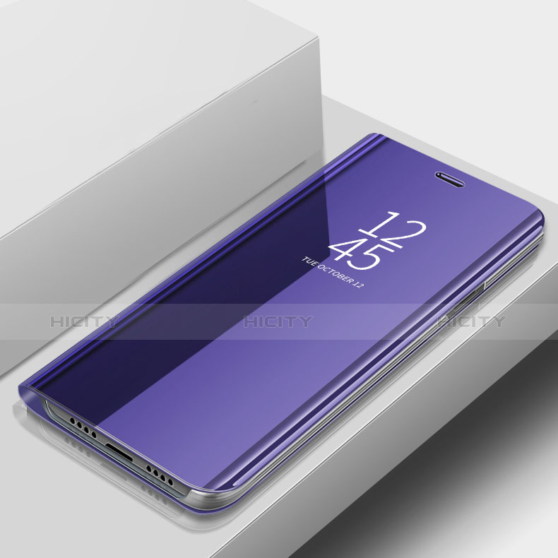 Funda de Cuero Cartera con Soporte Carcasa Espejo Carcasa para Samsung Galaxy A9s Azul