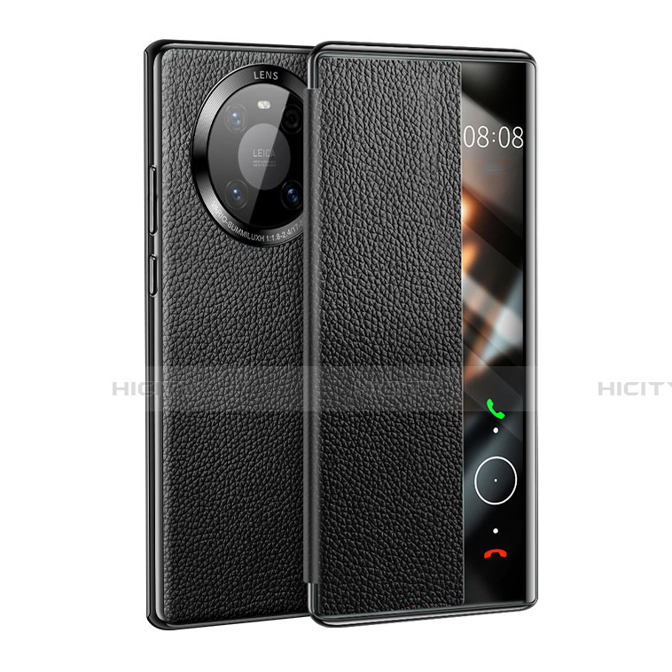 Funda de Cuero Cartera con Soporte Carcasa F01 para Huawei Mate 40 Negro