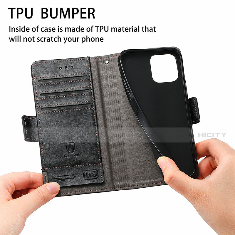 Funda de Cuero Cartera con Soporte Carcasa F03 para Apple iPhone 14