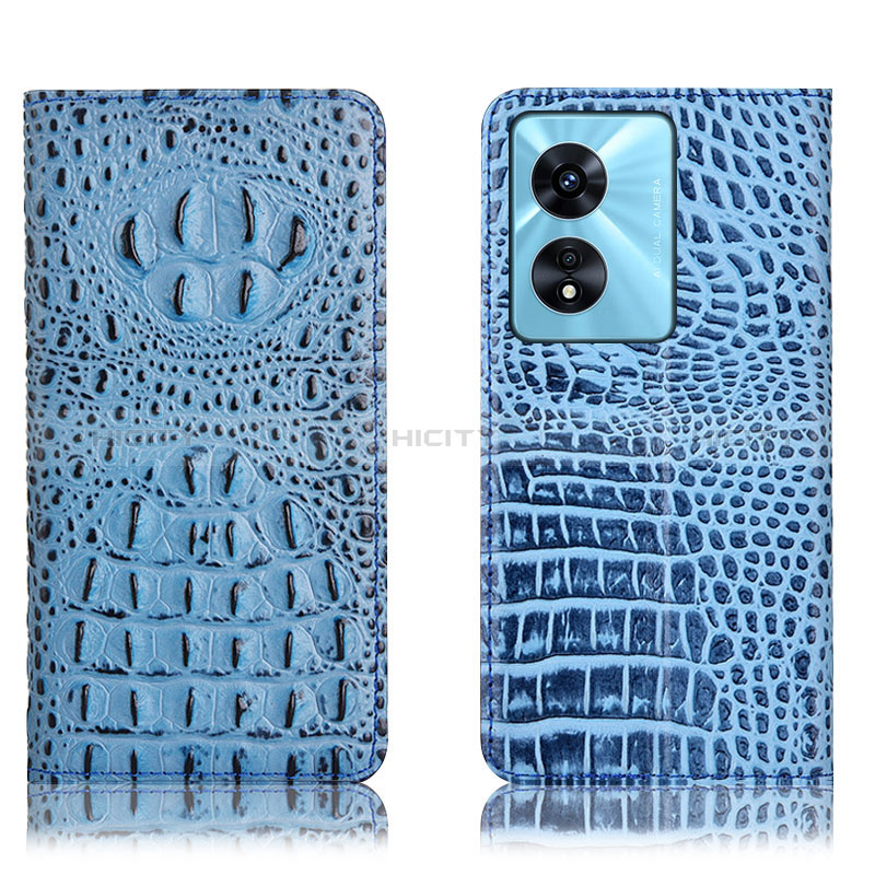 Funda de Cuero Cartera con Soporte Carcasa H01P para Oppo A58x 5G