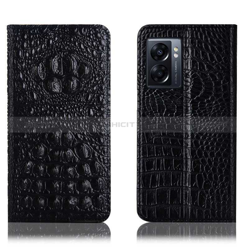 Funda de Cuero Cartera con Soporte Carcasa H01P para Oppo A77 5G