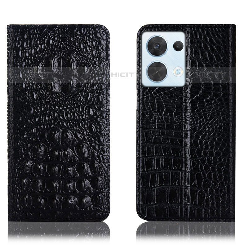 Funda de Cuero Cartera con Soporte Carcasa H01P para Oppo Reno8 5G