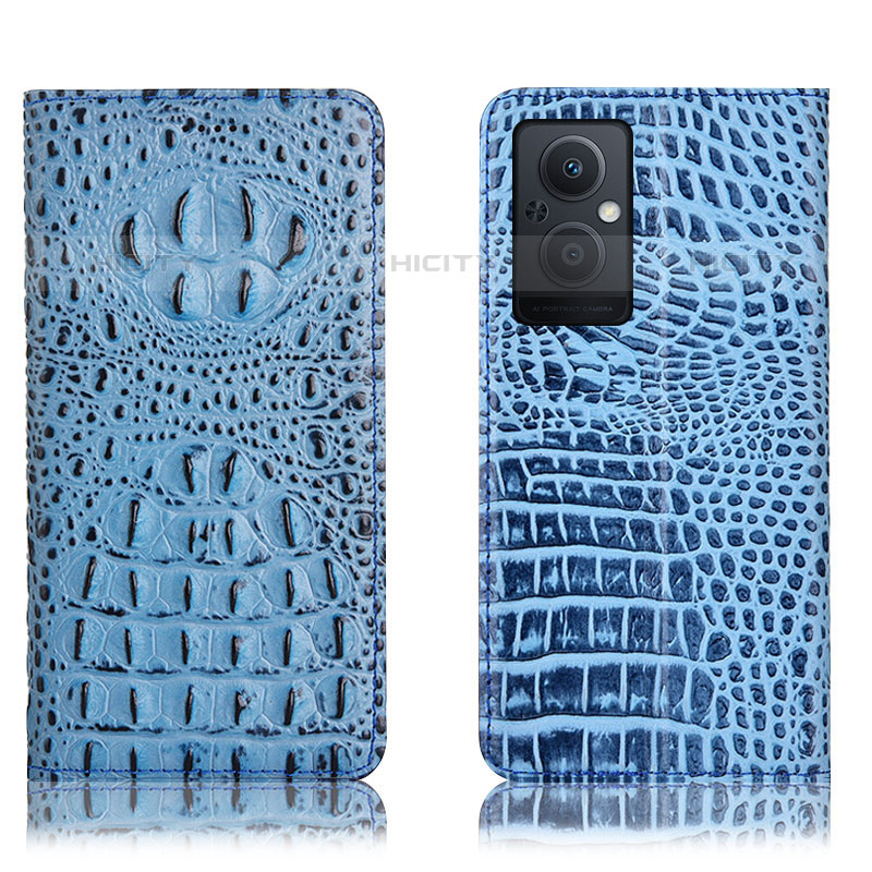 Funda de Cuero Cartera con Soporte Carcasa H01P para Oppo Reno8 Z 5G