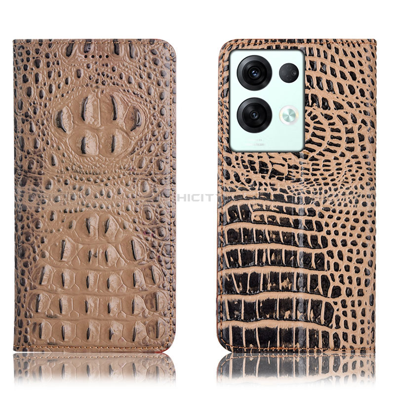 Funda de Cuero Cartera con Soporte Carcasa H01P para Oppo Reno9 Pro+ Plus 5G